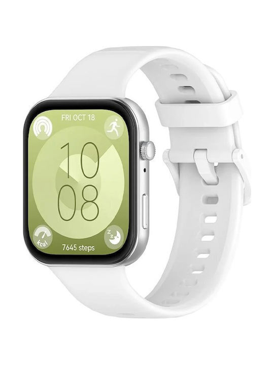 Strap Huawei Watch Fit 3 4 4 Pro Silicone Soft Strap White Oem Strap Huawei Watch Fit 3 4 4 Pro Silicone Soft Strap White Oem