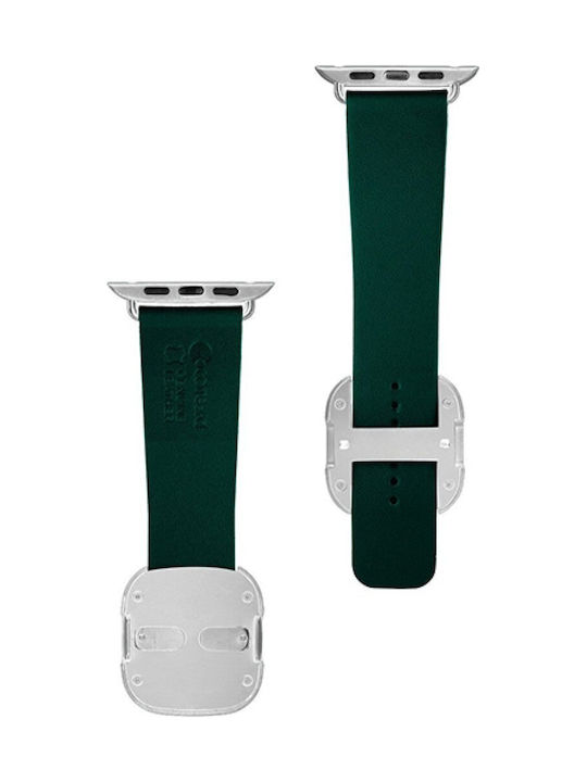 Coteci Tragbare Bänder Apple Watch 42 44 45 49mm Magnetischer Verschluss mit Schnalle Silikonband W108m Grün