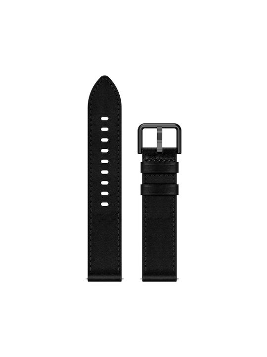 Samsung Galaxy Gear Sport 20mm Sx Connector Metal Button Switch Leather Watch Band Black