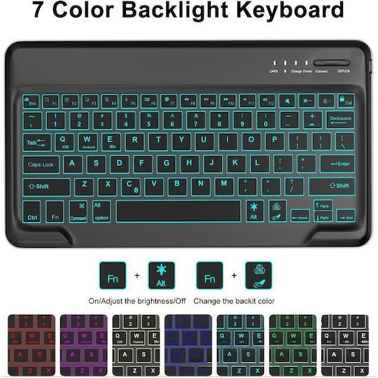 Husă Touchpad Bluetooth Tastatură Iluminare Backlight Xiaomi Redmi Pad 2 Pro 12.1 Negru