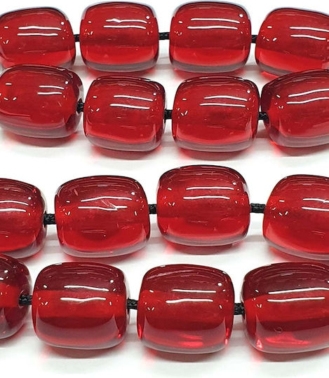 Roloi Komboloi Resin Worry Beads with 17 Beads Red 32cm