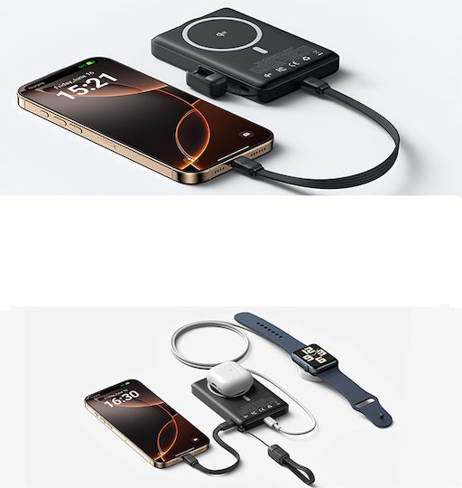 Iniu MagSafe Power Bank 10000mAh 45W με 2 Θύρες USB-C Μαύρο