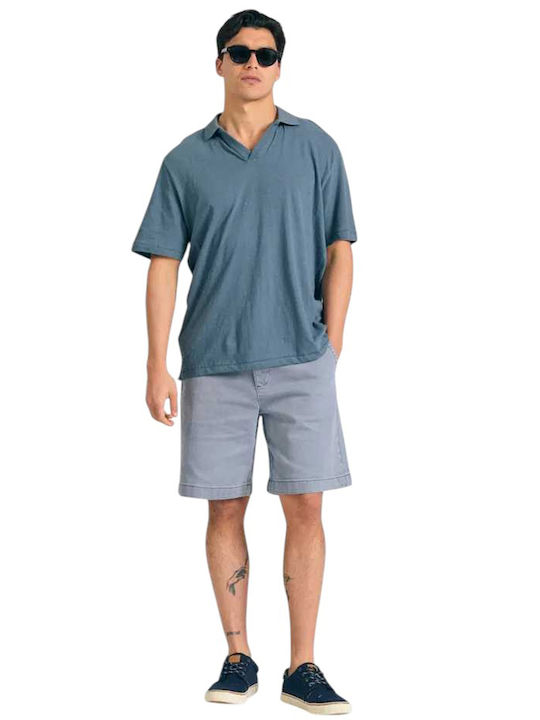 Polo Herrenbluse Kurzarm Steel-Grau FBM011-012-11-Steel-Grau
