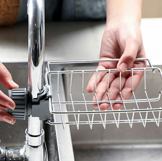 Alista Home Θήκη για σφουγγάρι από Ανοξείδωτο Ατσάλι Γκρι