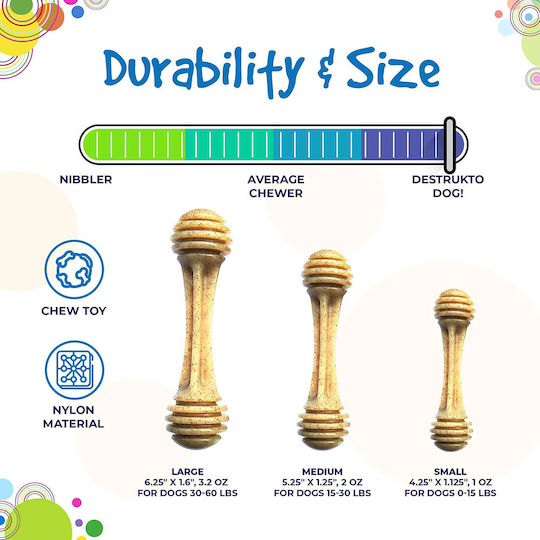 Sodapup Μασητικό Δοντιών Σκύλου Ανθεκτικό Honey Bone Dental Small Medium Small