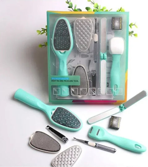 Roza Professional Pedicure Set 8 in 1 Blue – Callus & Dead Skin Removal