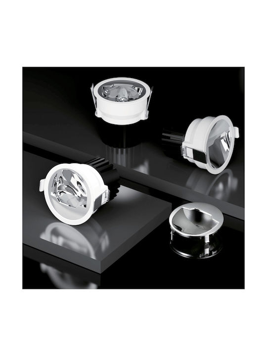 Zambelis Lights Recessed Spot with Integrated LED and Warm White Light White 1pcs