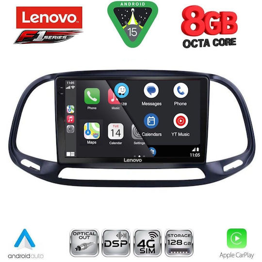 Lenovo Car Audio System for Opel Combo Fiat Doblo 2015-2018 (Bluetooth/USB/WiFi/GPS/Apple-Carplay/Android-Auto) with Touch Screen 9"