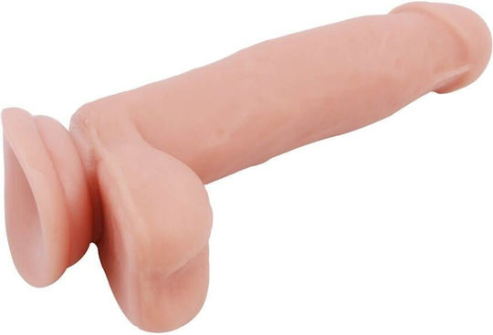 Chisa Novelties Philander Dildo Glass Dildo with Balls and Suction Cup Flesh 18cm