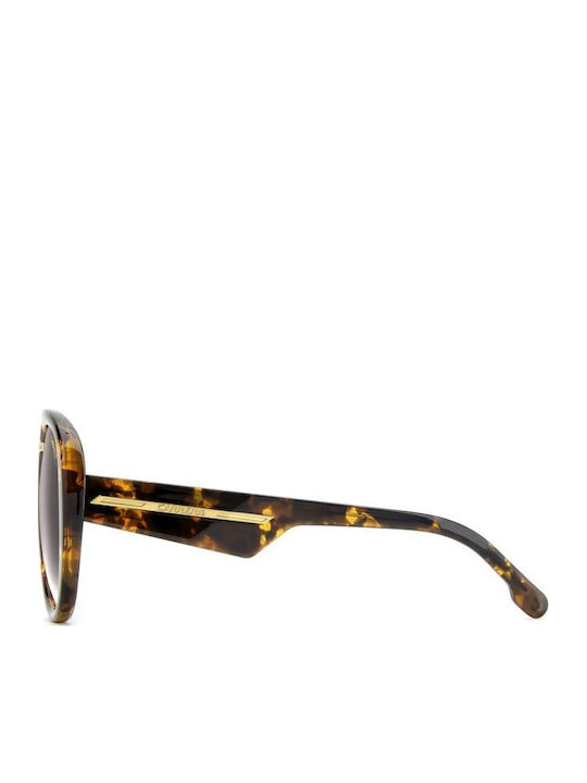 Carrera Victory C Unisex Sunglasses with Brown Horn-Rimmed Frame and Grey Gradient Lens 22/S WR9/9O