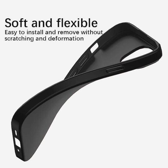 Umschlag Rückseite Silikon 1mm Schwarz (iPhone, Originalhersteller (OEM))