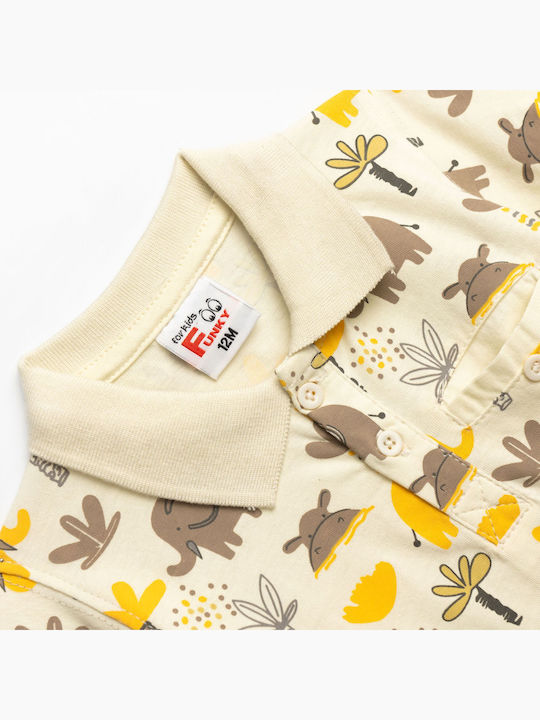 Funky Kids Set With Beige Shorts 2 Pieces