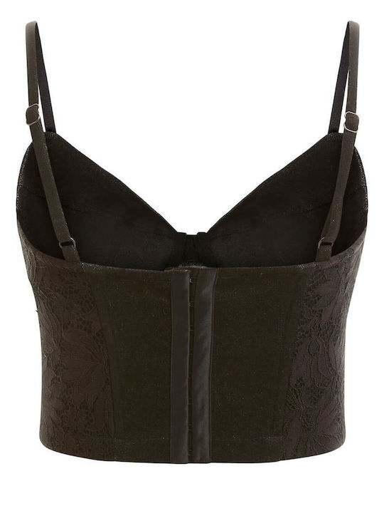 Bluza Corset Cu Bretele Neagră