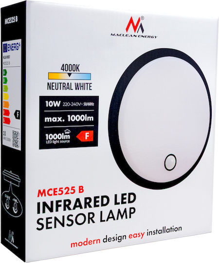 Maclean Energy Wall-Mounted Outdoor LED Lighting IP65 10W With Natural White Light