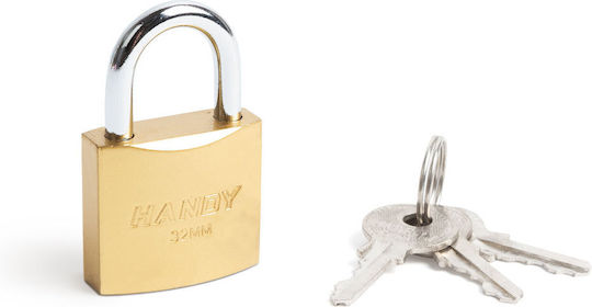 Handy Bronze Padlock Brass with Key 32mm 3pcs