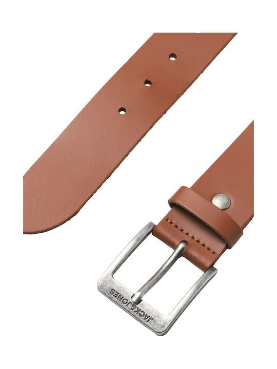 Jack & Jones Ανδρική Ζώνη Δερμάτινη Cognac