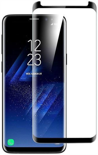 Frame 5D Adeziv complet Full Face Tempered Glass Negru (Galaxy S9)