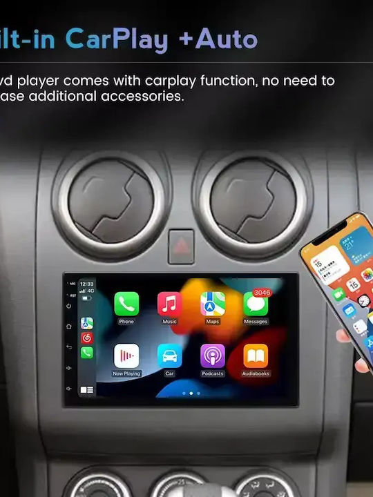 Echo Dynamics Auto-Audiosystem 2DIN (Bluetooth/USB/WiFi/GPS/Apple-Carplay/Android-Auto) mit Touchscreen 7"