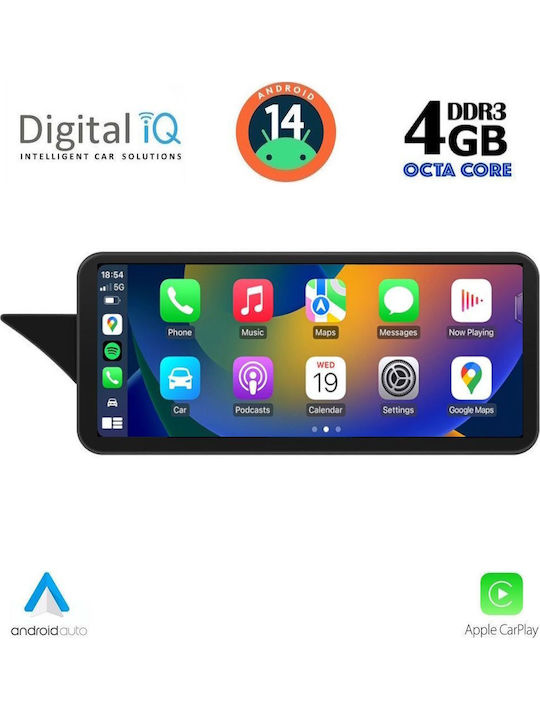 Digital IQ Car Audio System for Mercedes-Benz GLK 2013-2016 (Bluetooth/USB/AUX/WiFi/GPS/Apple-Carplay/Android-Auto) with Touch Screen 10.25"