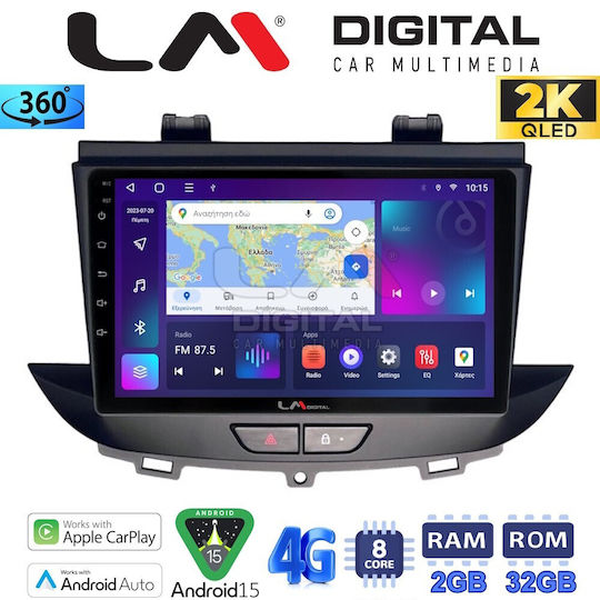 LM Digital Auto-Audiosystem für Opel Crossland 2017+ (Bluetooth/USB/WiFi/GPS/Apple-Carplay/Android-Auto)