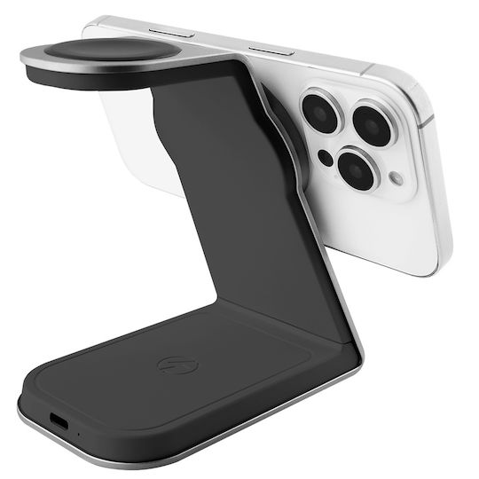 Proove Kabelloses Ladegerät (Qi Pad) 15W Gray (Omni Power 3 in 1)