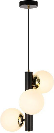 Agora Lighting Verstellbare Deckenleuchte Schwarz mit Lampenbirnensockel E14 37cm
