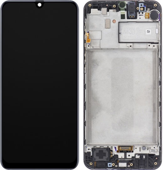 LCD Ersatzbildschirm Samsung Galaxy M31 M315 Gh82-22405a Schwarz Service Pack