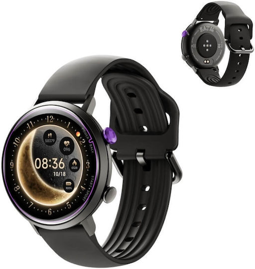 inSPORTline Brosel 43mm Αδιάβροχο Smartwatch με Παλμογράφο (Μαύρο)