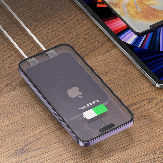 Proove Hoodman MagSafe Външна Батерия 10000mAh 20W с USB-C Изходен Порт Power Delivery Сива