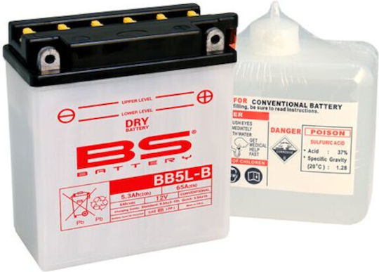 BS Батерия За Мотоциклет YB5L-B 65A С Капацитет 5.3Ah