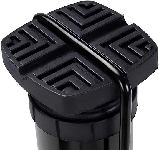 Avizar Mini Manual Foot Pump 24 Cm Aluminum Integrated Pressure Gauge Black