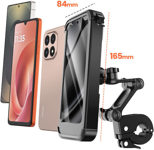 Avizar Bike Motorcycle Phone Support Waterproof Touch-sensitive Full Case Black