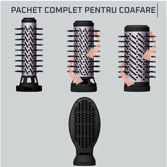 Rowenta Perie Activ Ceramică Electrică cu Perii de Păr Electrice și Cap Rotativ 1000 Watt