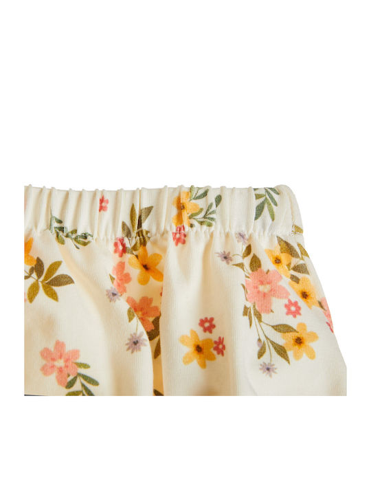 Kinderkleid Blumen Beige