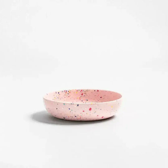 Egg Back Home New Party Pasta Plate Pasta Ceramic Pink with Diameter 21cm