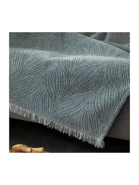 SpitiBazaar Σετ Ριχτάρια 3τμχ Chenille Γκρι Μπλε