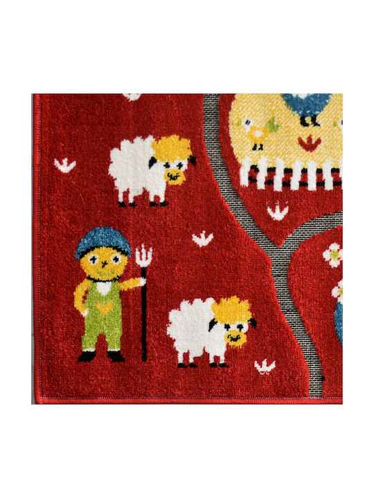 Saray Home Kids Synthetic Rug 3d Farm Adventure 160x210cm