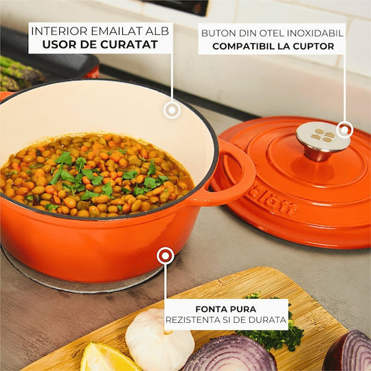Lätt Home Oală Joasă Din Fontă 3.85lt / 33cm