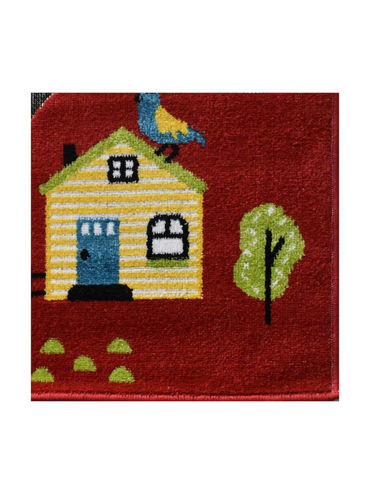 Saray Home 3d Farm Adventure Παιδικό Χαλί Κόκκινο 200x250cm