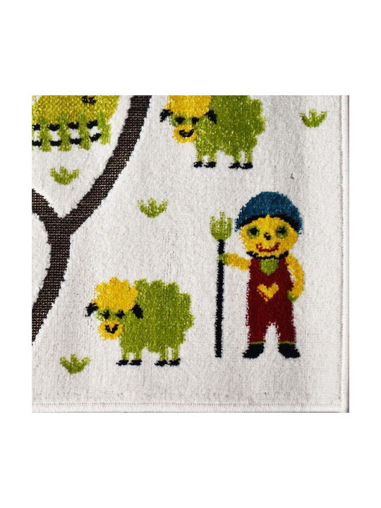 Saray Home 3d Farm Adventure Παιδικό Χαλί Λευκό 133x170cm