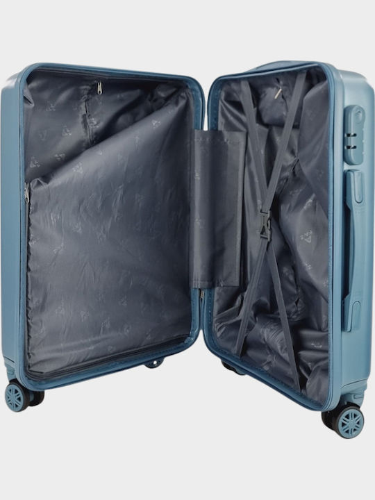 My Choice Cabin Travel Suitcase Hard Light Blue with 4 Wheels