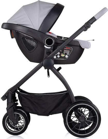 Chipolino Prestige Reglabil 3 în 1 Cărucior pentru copii Potrivit pentru Nou-născut Platină 9.35kg