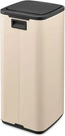 Brabantia Κάδος Bo Touch Απορριμμάτων Πλαστικός Push Μπεζ 30lt
