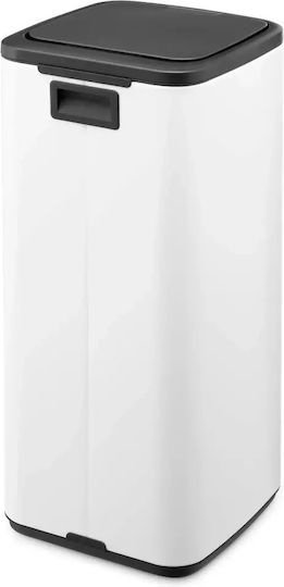 Brabantia Bo Touch Waste Bin Plastic Push White 30lt