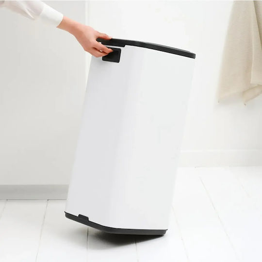 Brabantia Bo Touch Waste Bin Plastic Push White 30lt