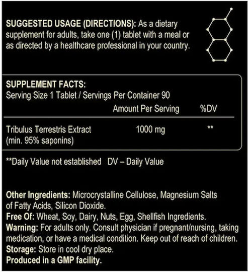 Fuel Up Tribulus 95% Saponins 1000mg 90 file