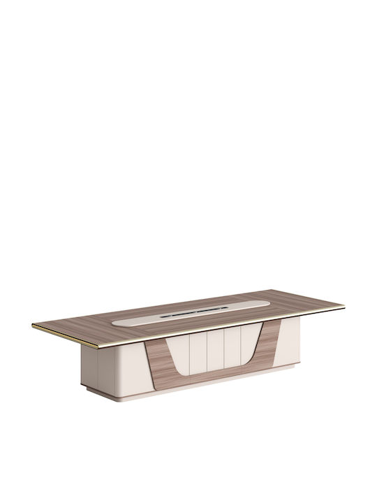 Meeting Table Superon Wooden Natural-beige 360x140x76cm