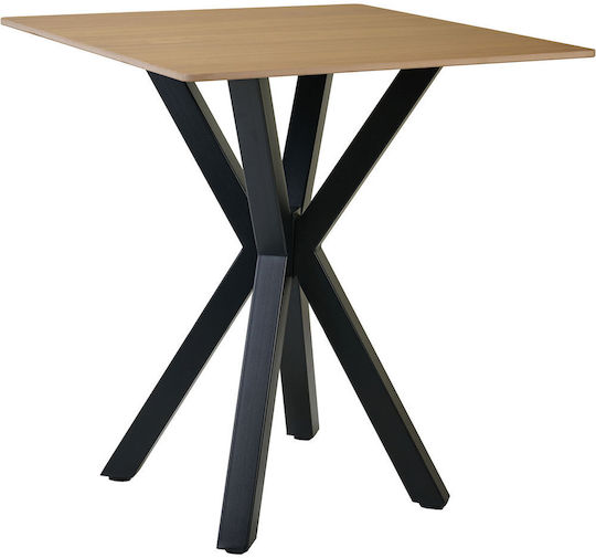 Alberto Küchentisch Schwarz 70x70x76cm