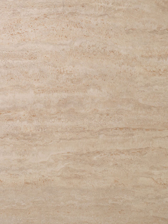 Alberto Esszimmer- und Küchentisch mit Stein Oberflächenmaterial Beige Stein 70x70x76cm
