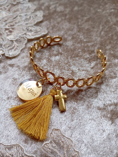 By Anastasia's Art Creations Taufe Anhänger Armband Gold 1 Stück